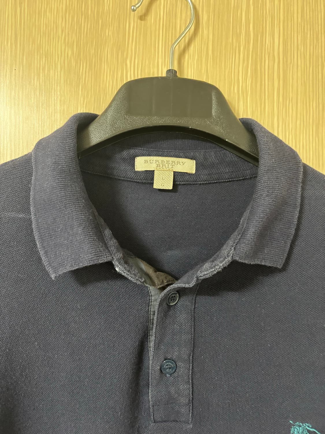 버버리 네이비 긴팔 폴로티 상품이미지2