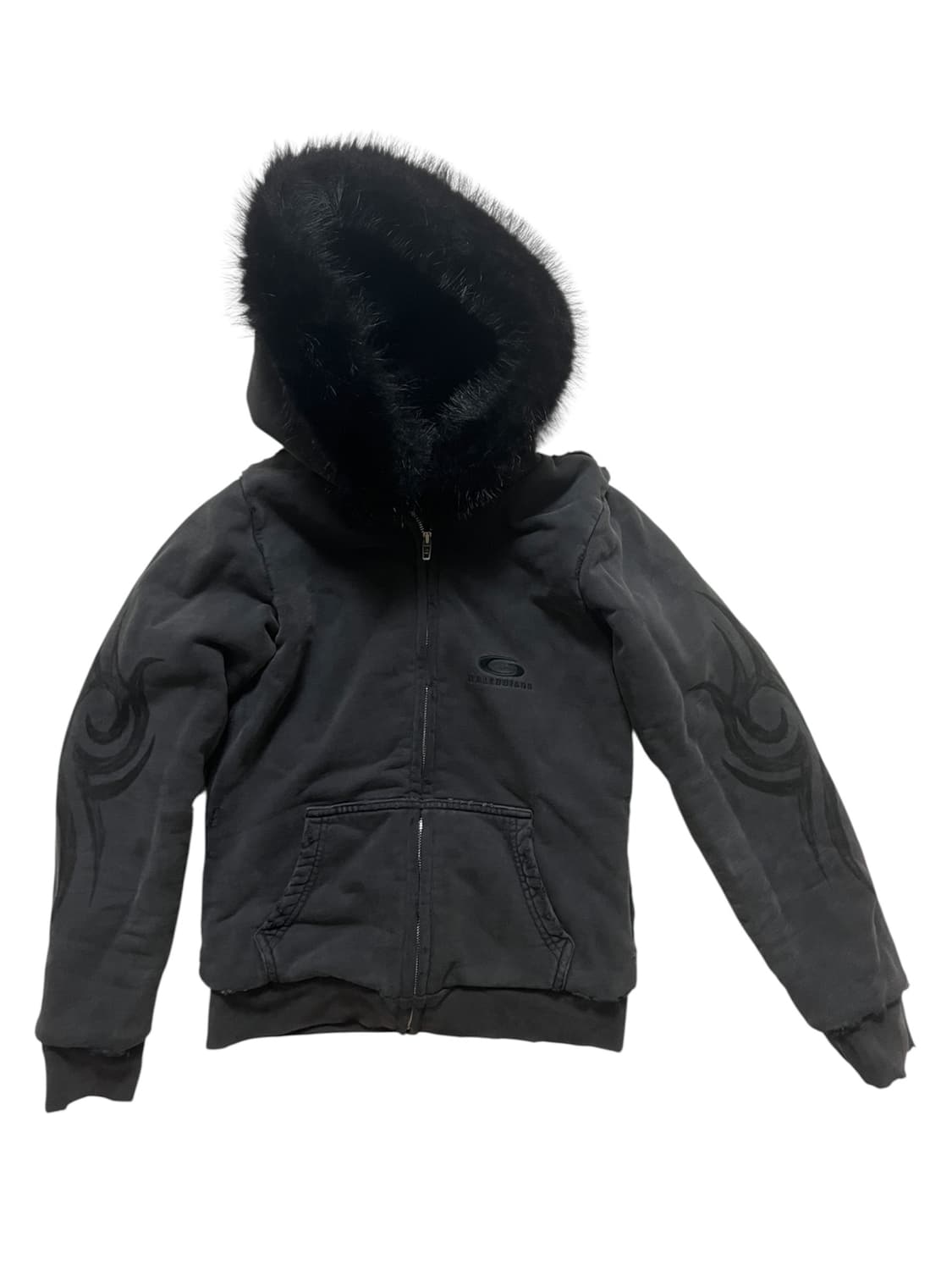 발렌시아가 Women's Black Faux Fur Sweatshirt 상품이미지1