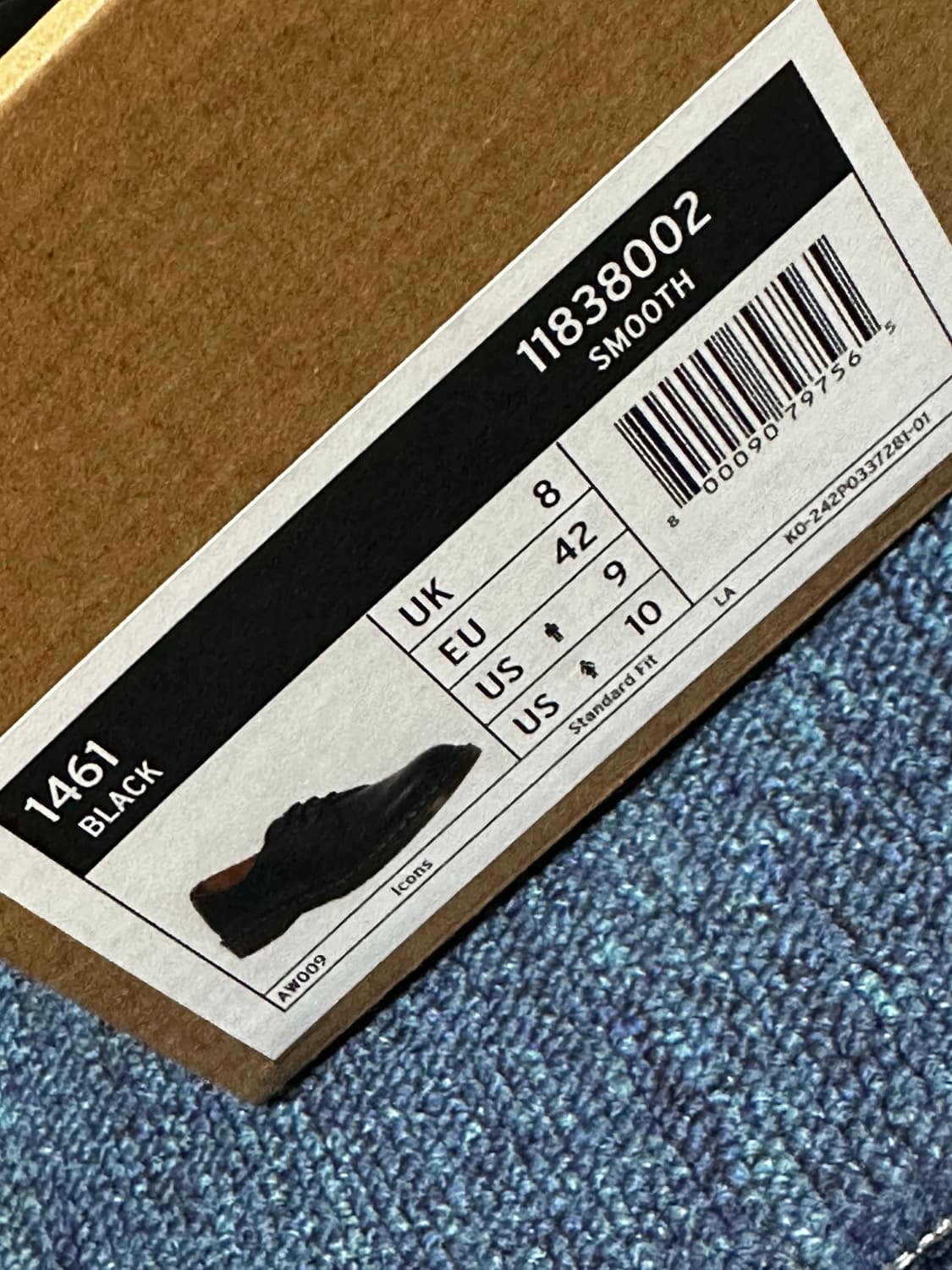 닥터마틴 1461 3홀 블랙스무스 270 상품이미지7