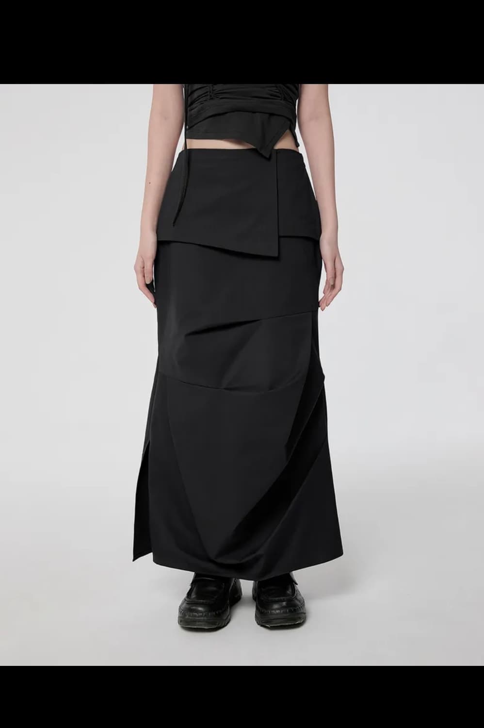 Drape Layered Maxi Skirt 드레이프 레이어드 스커트 상품이미지1