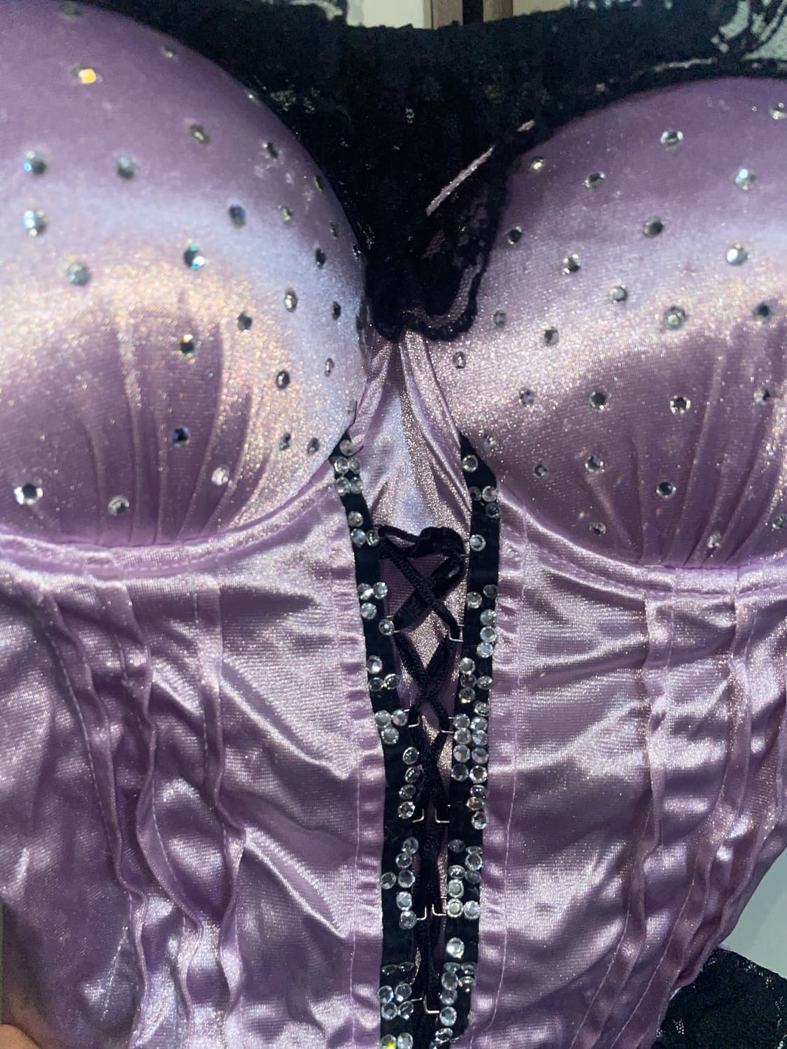 고스펑크 큐빅 코르셋 나시 상품이미지3