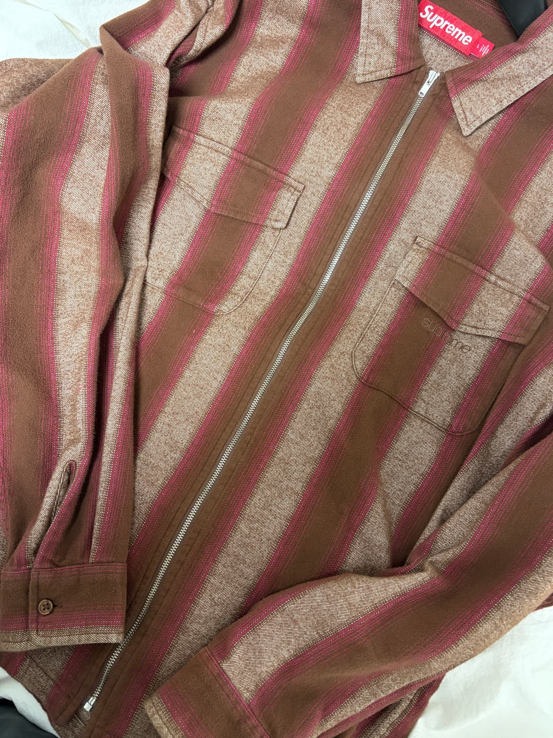 supreme 슈프림 스프라이트 플란넬 집업 셔츠 L 상품이미지1