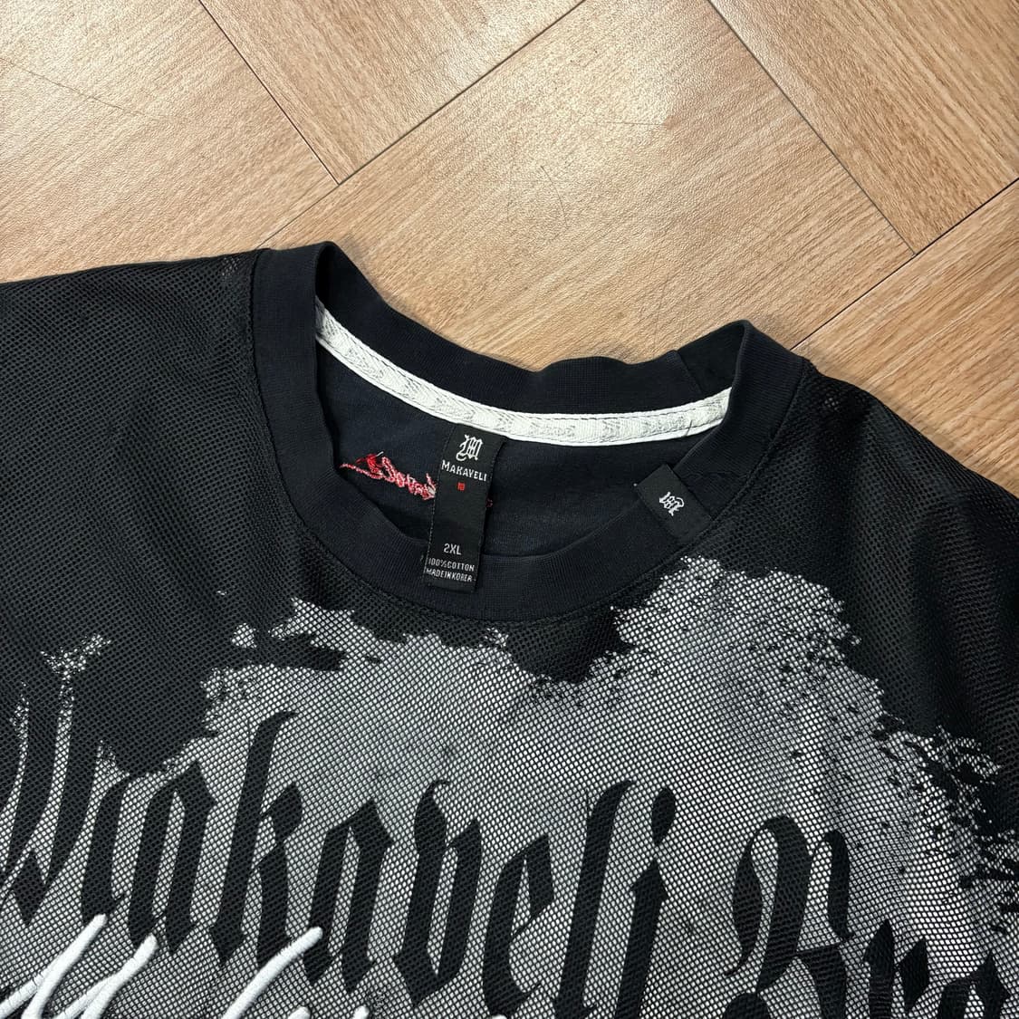 투팍 마카벨리 코튼&매쉬 믹스 롱슬리브 티셔츠 상품이미지2