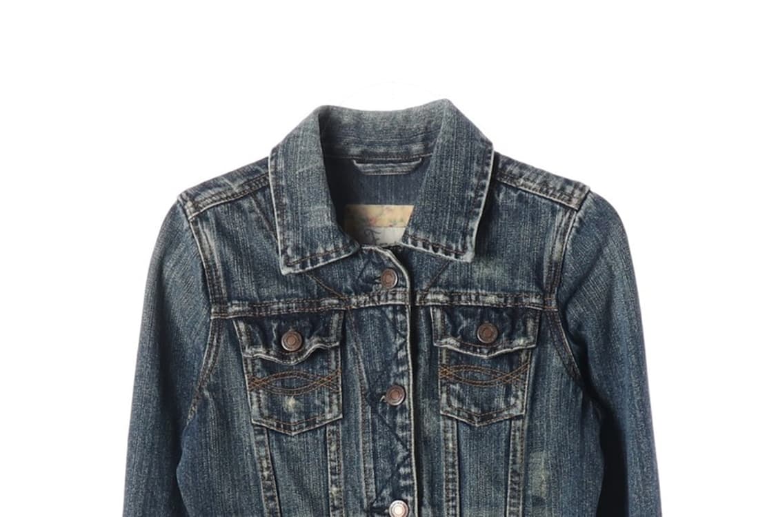 프랭키뉴욕 빈티지 워싱 크롭 데님 자켓 XS 상품이미지3