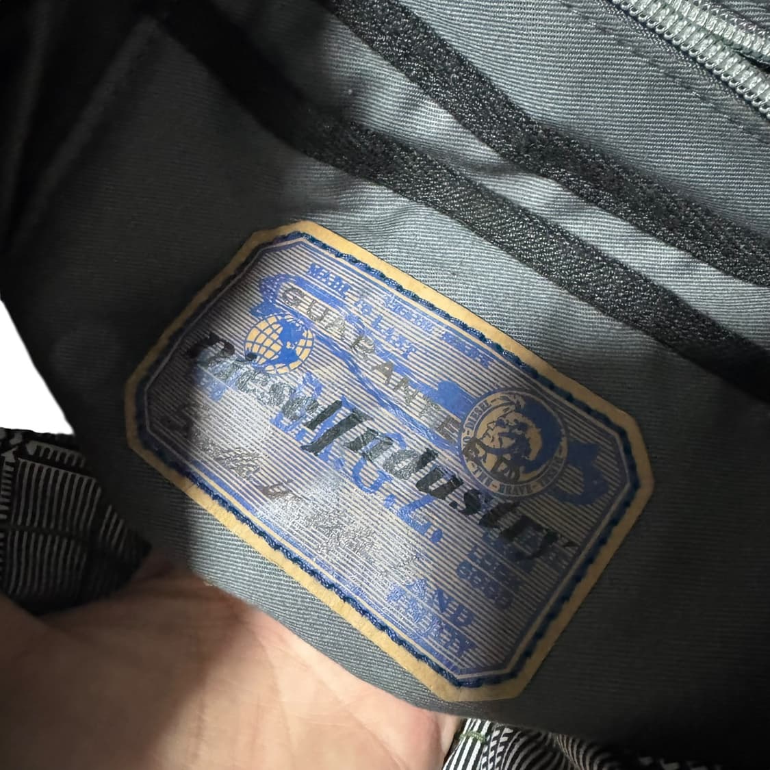 디젤 레더 나일론 카키 럭색 백팩 상품이미지6