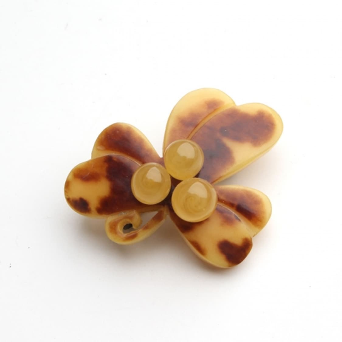 골드 리스 브로치 밀화 호박 브로치 2종 세트 상품이미지4