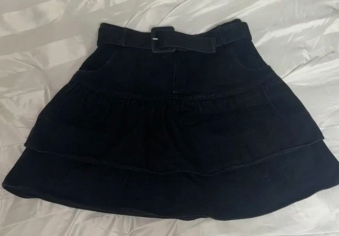 Bubbles 프릴 데님 스커트 상품이미지1