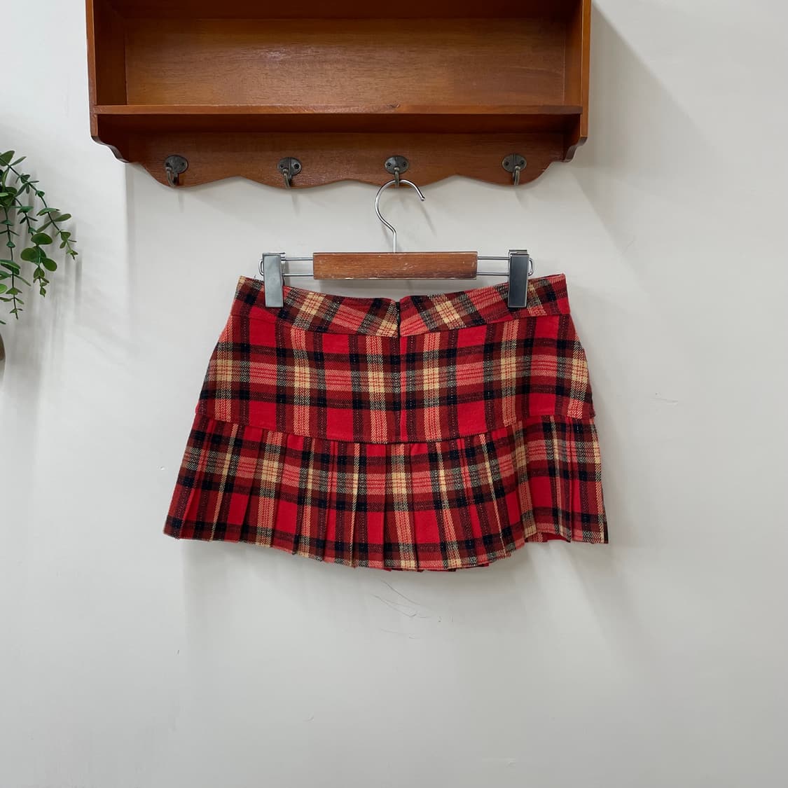 빈티지 체크 플리츠 미니 스커트 상품이미지3