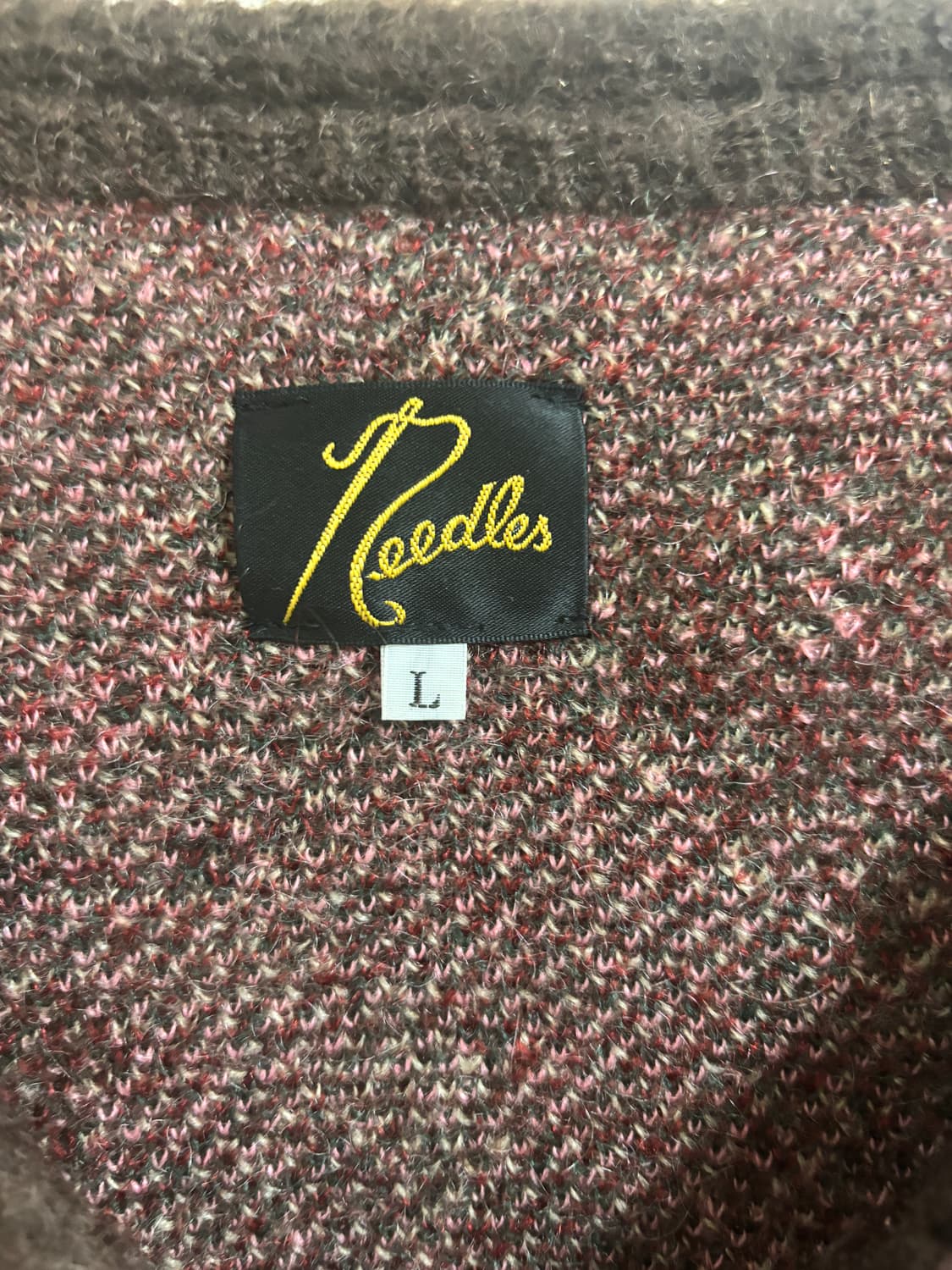 니들스 로즈다크 브라운 모헤어 가디건 상품이미지3