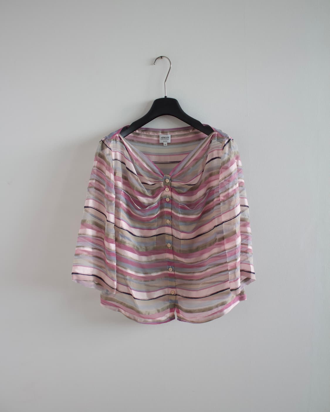Armani Collezioni stripe linen blouse 상품이미지1