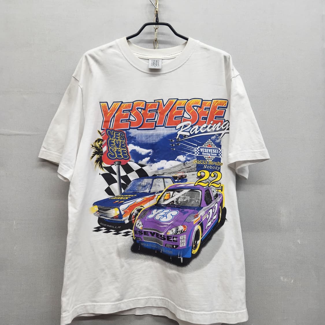 예스아이씨 빈티지 레이싱 프린팅 반팔티 M(L) 남여공용 상품이미지1