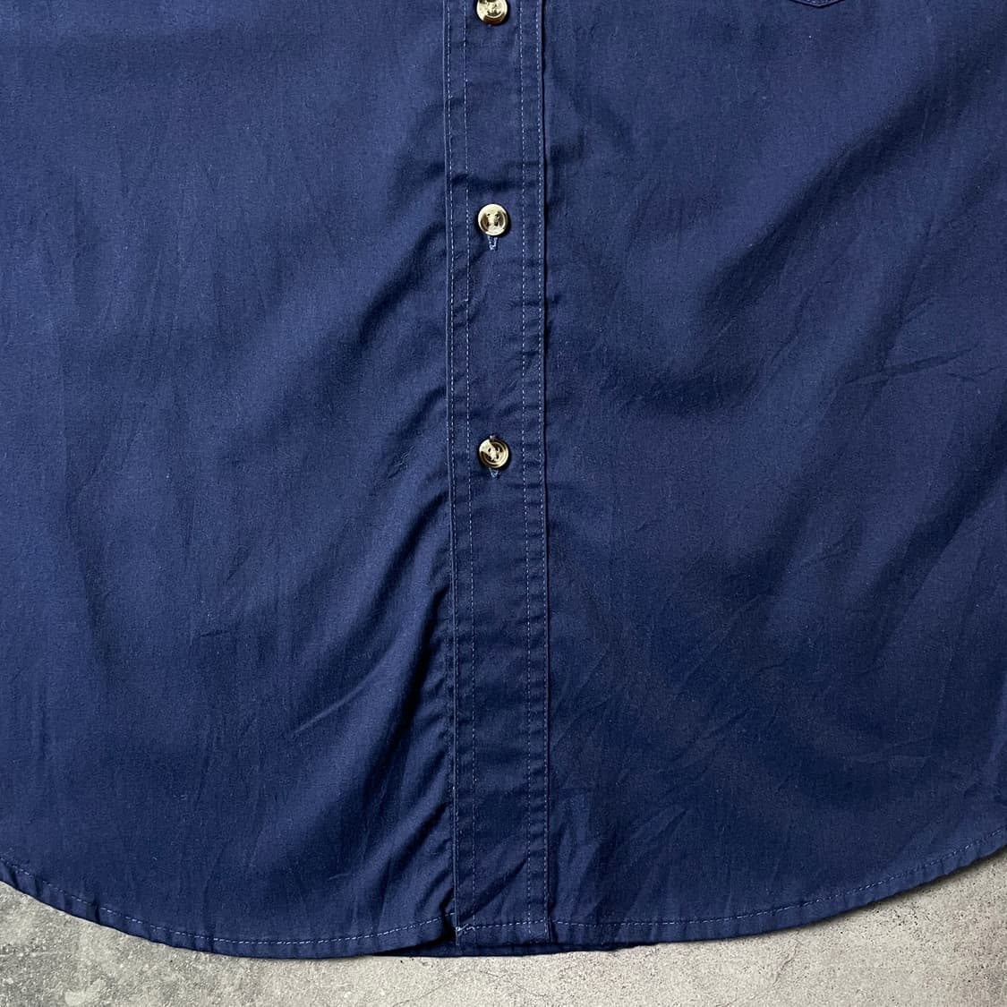 LANDMARK 빈티지 네이비 코튼 반팔 셔츠 A00770 상품이미지4