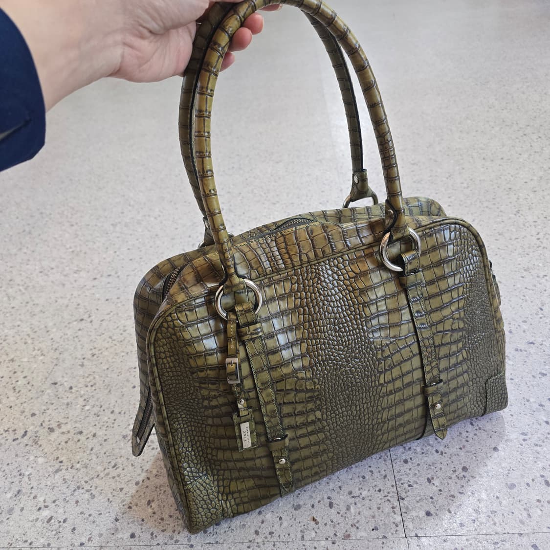 FINO LEATHERWEAR 크로커 엠보 레더 토트백 상품이미지7