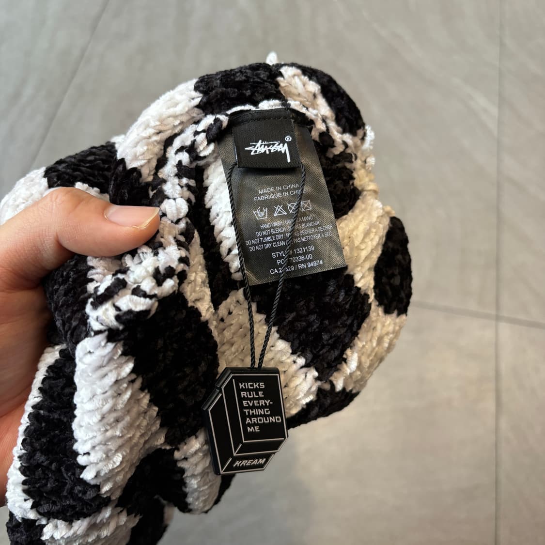 스투시 크로쉐 체커드 비니 상품이미지5