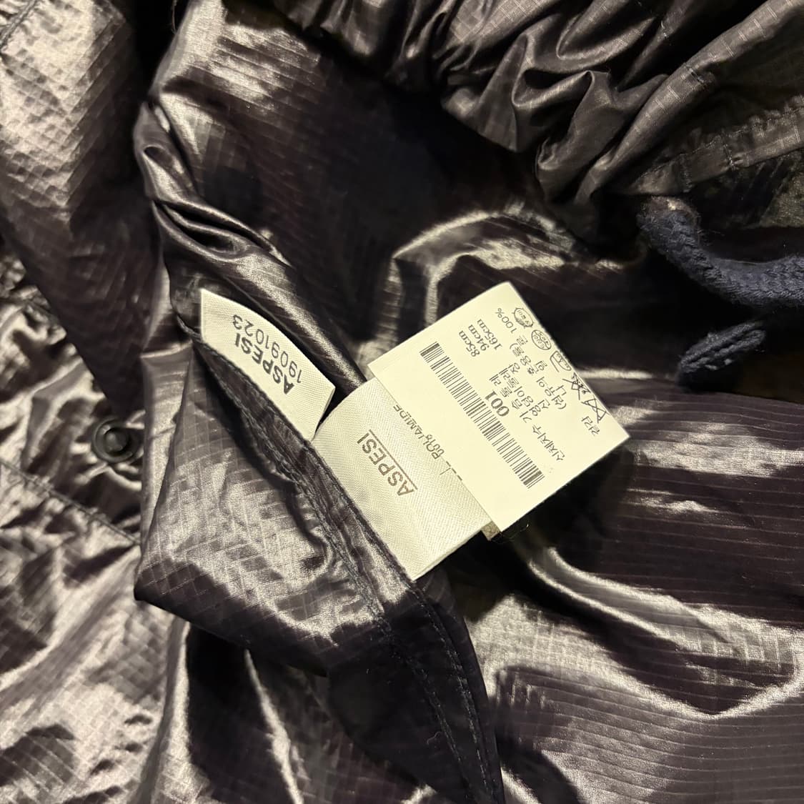 [XS] 19ss 아스페시 나일론 바람막이 코트 블랙 수입택 D823 상품이미지9