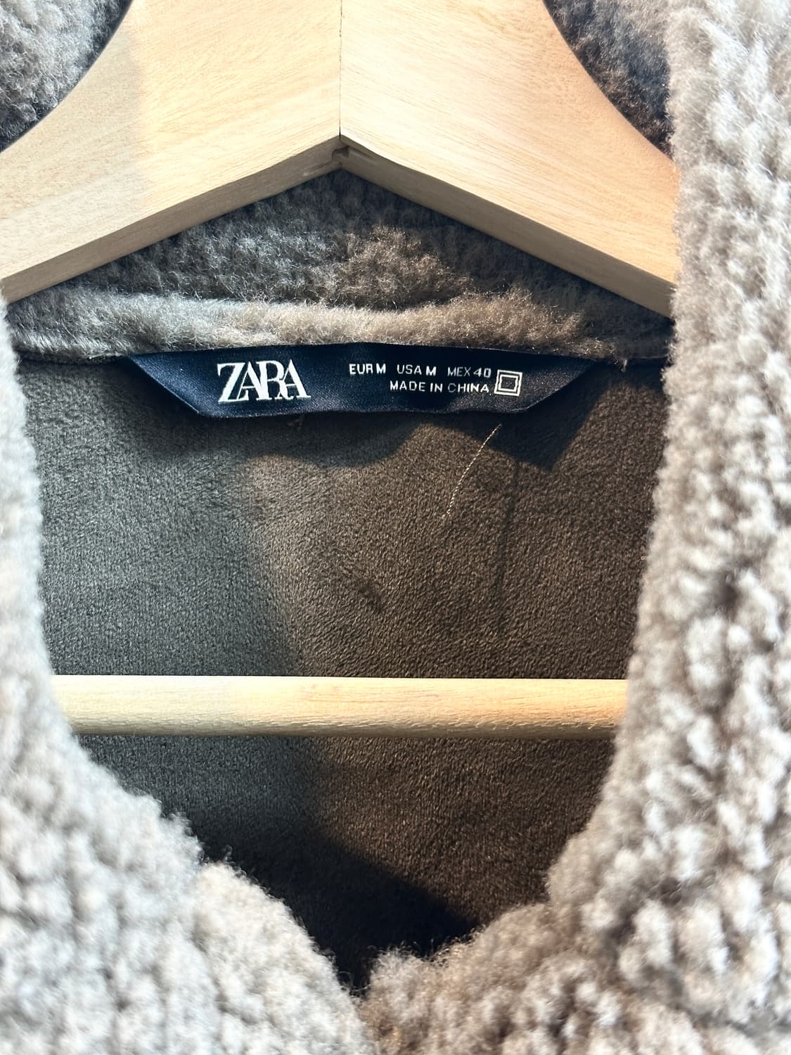 자라 포우 셔링 양털 자켓 (M, 새상품) 상품이미지7