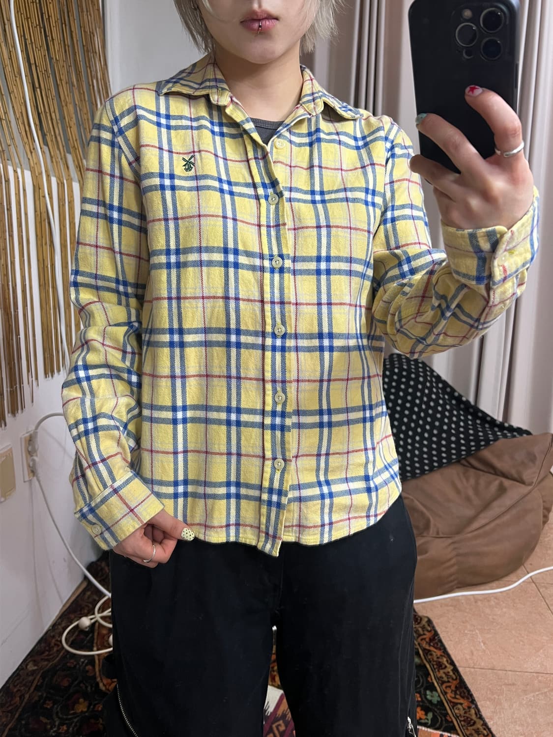 빈티지 체크 셔츠 상품이미지1
