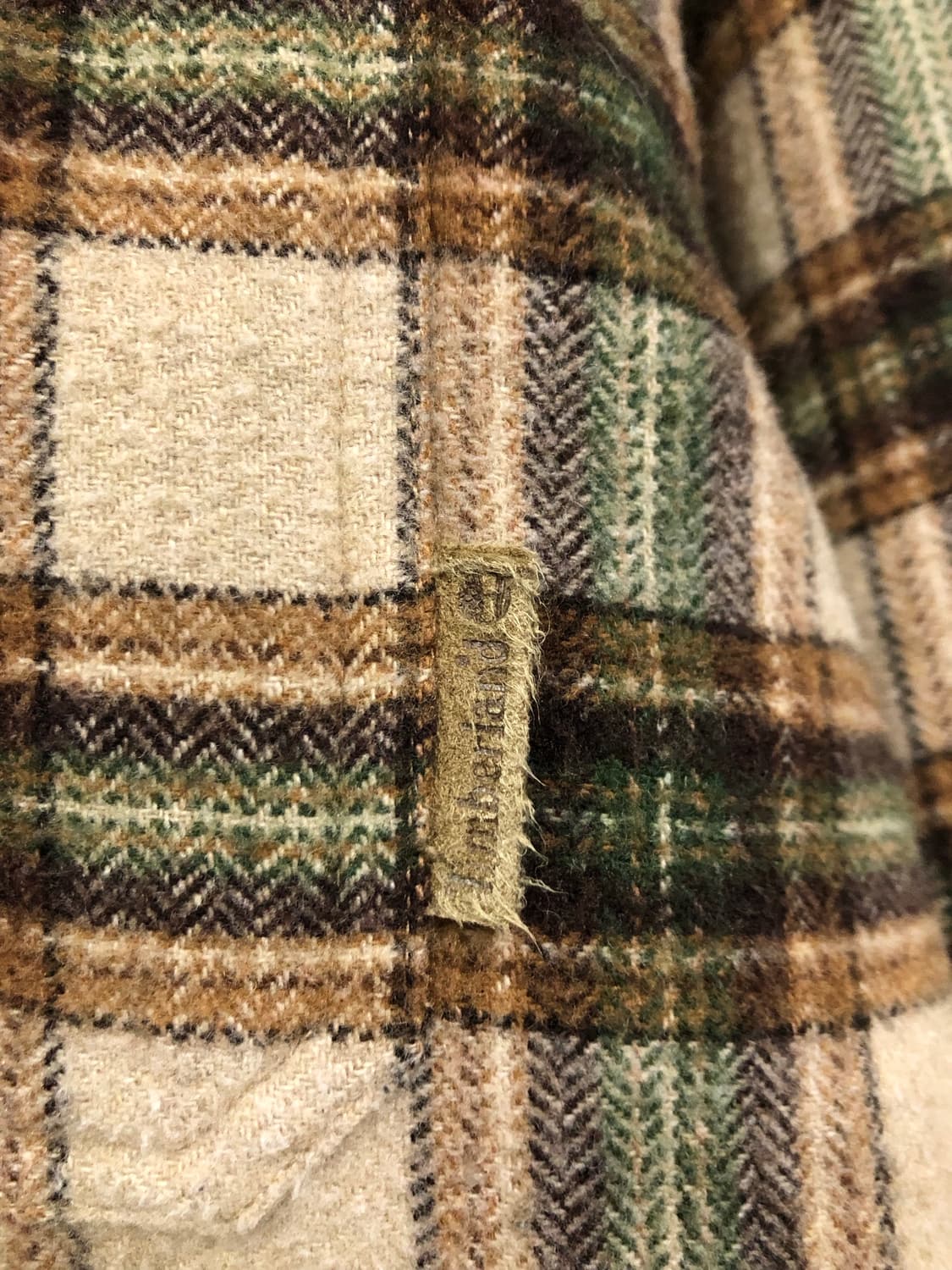 팀버랜드 헤비 울 누빔 체크 셔츠 겸 자켓 _ 베이지/그린 상품이미지2