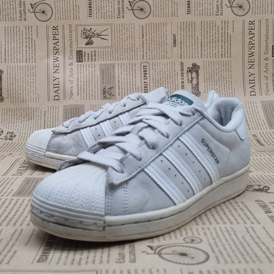 아디다스 슈퍼스타 화이트다크그린 운동화235 상품이미지1