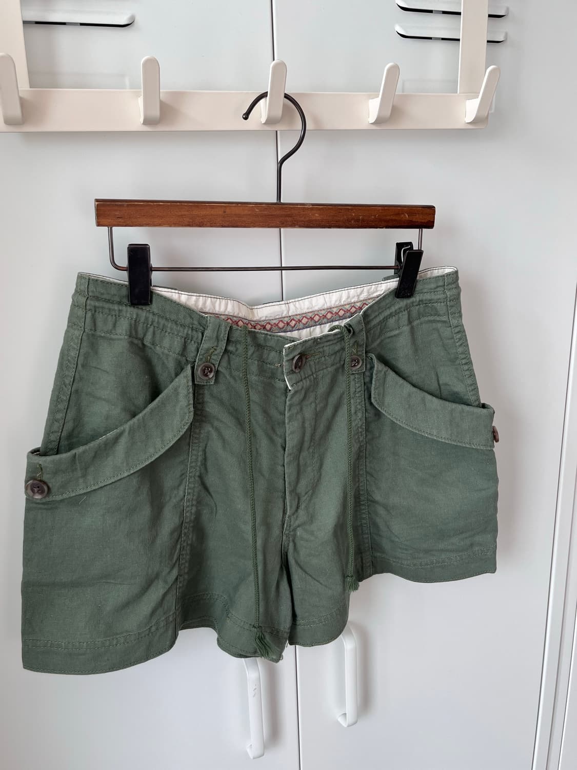 Archives 카키 포켓 카고 팬츠 반바지 상품이미지7