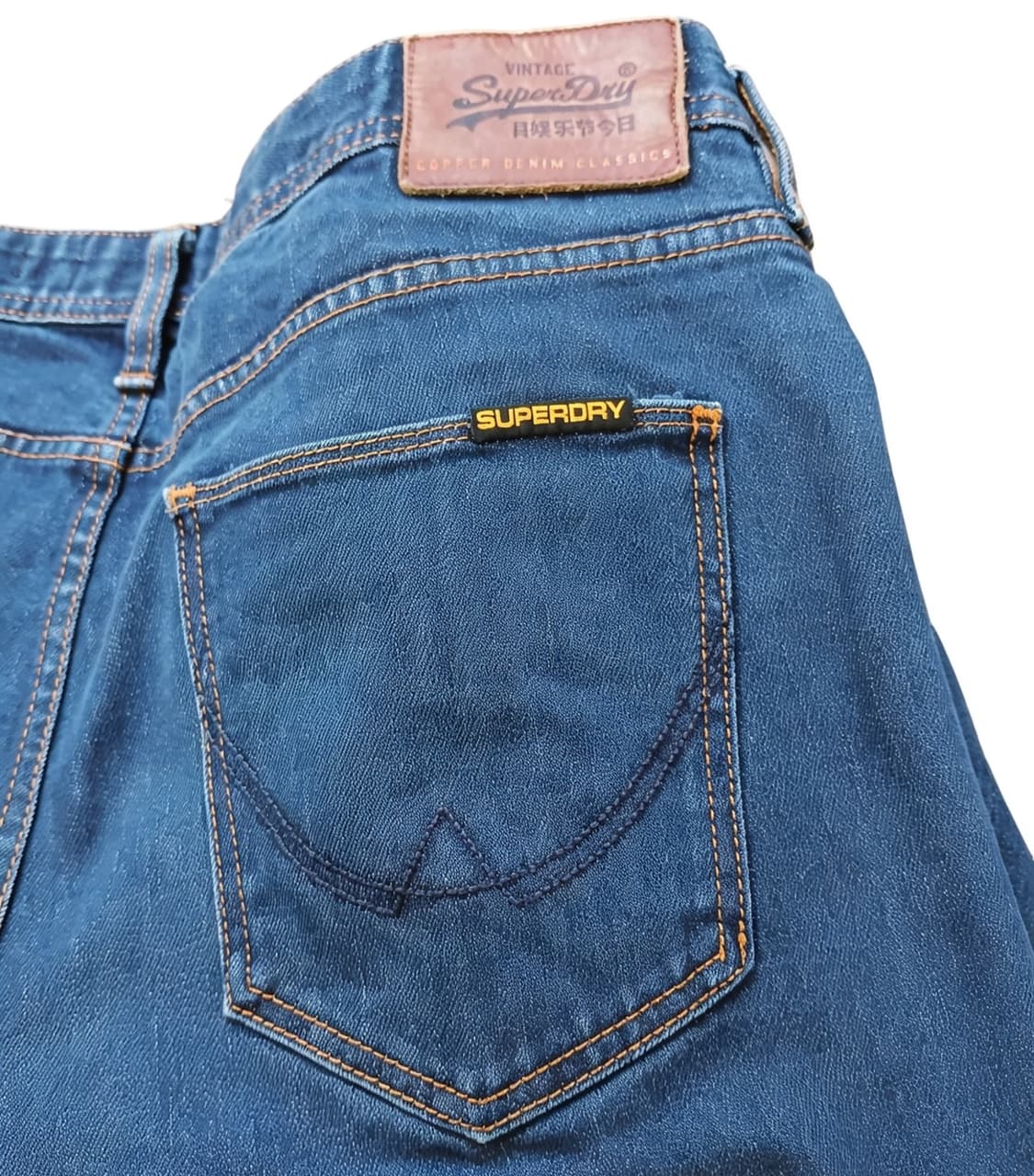 Superdry  인디고 슬림 스트레이트 빅사이즈 데님팬츠 상품이미지5