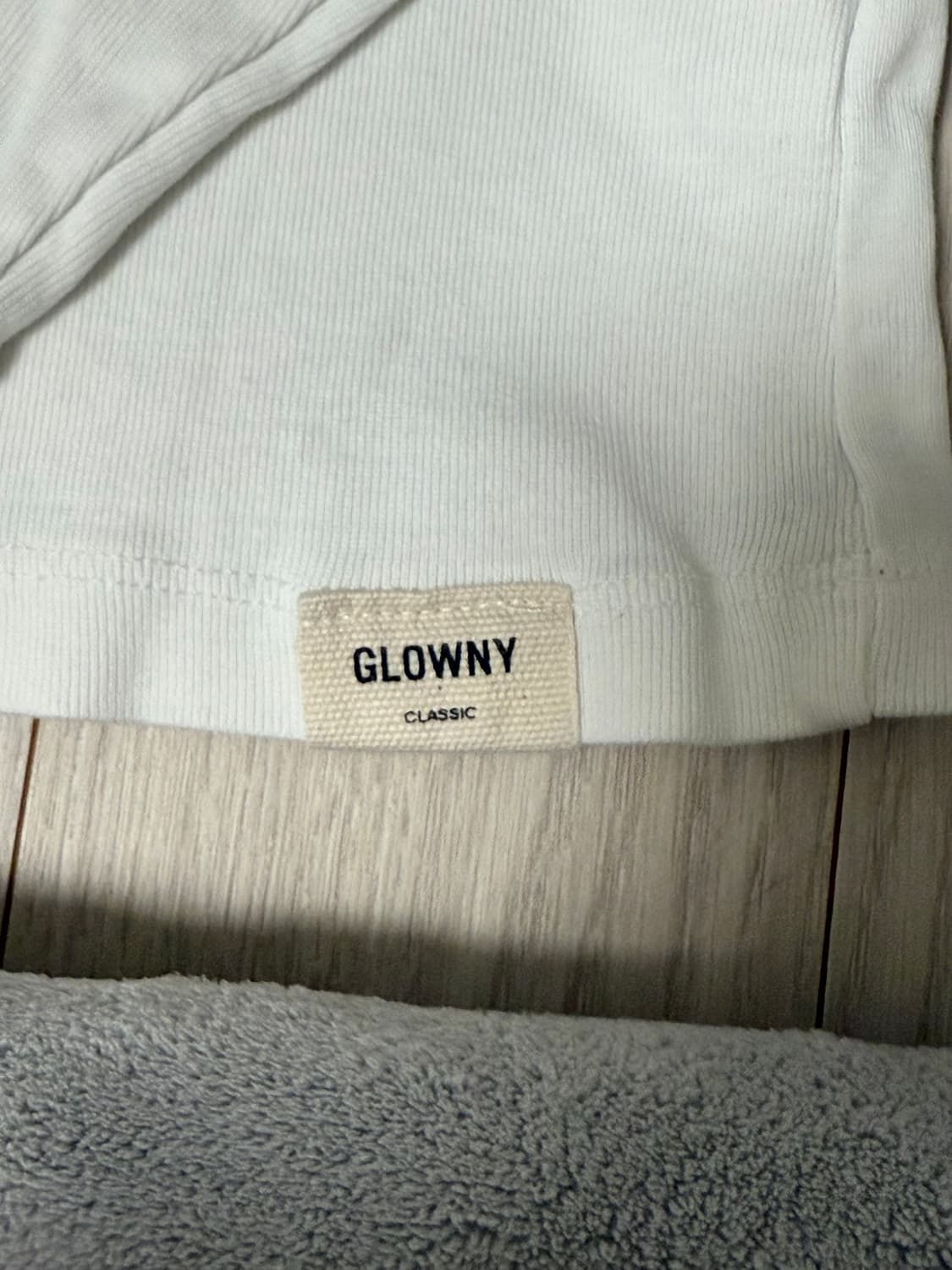 GLOWNY 3/4 Button fly tee / white 상품이미지2