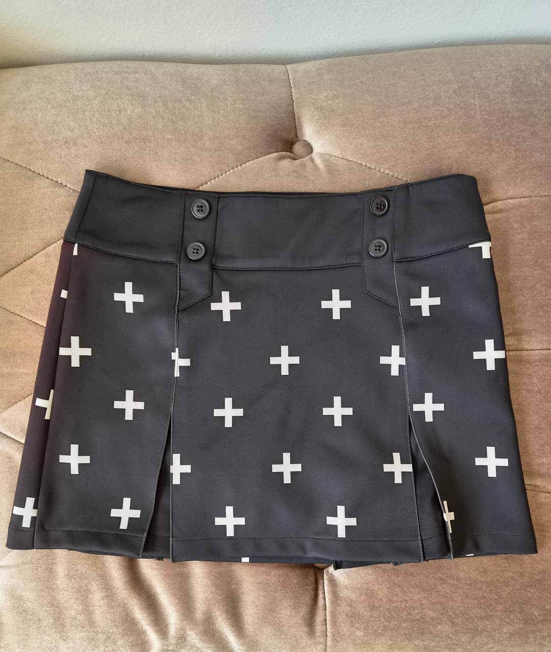 와이드앵글 여성 블랙치마반바지 64사이즈 상품이미지1