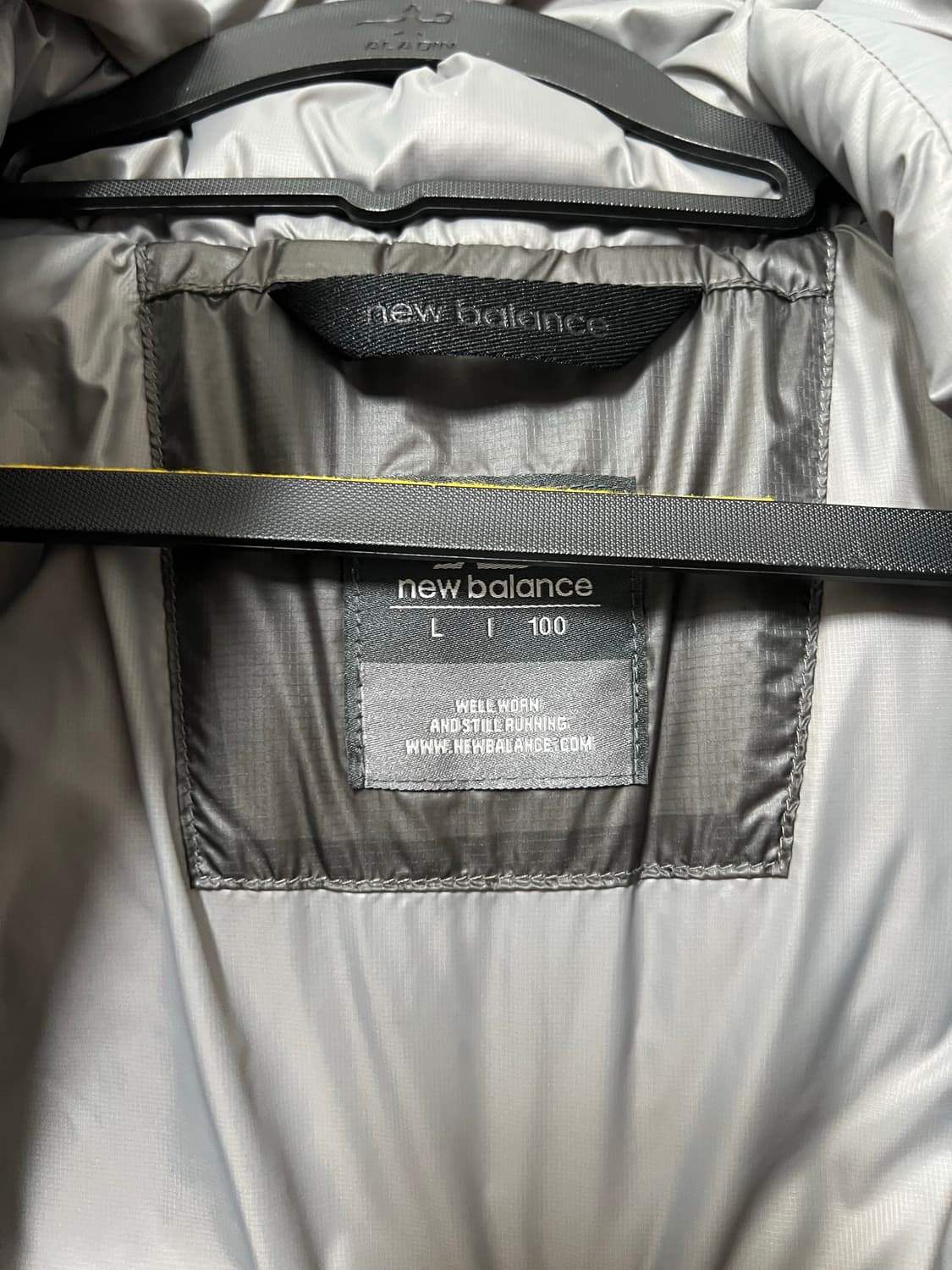 새거 뉴발란스 플라잉77 헤비 구스다운 L GRAY 라지 구스패딩 숏패딩 상품이미지6