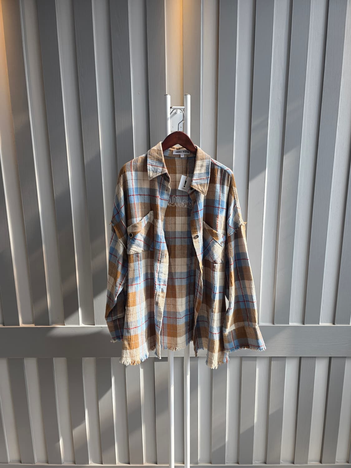 오버핏 체크셔츠  상품이미지1