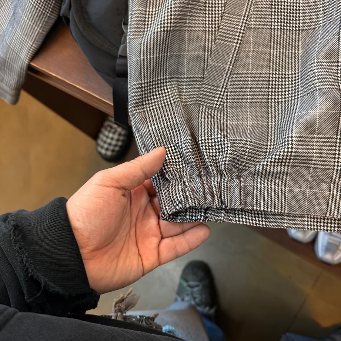 X GIRL 입생로랑 오마쥬 체크 패턴 블루종 상품이미지3