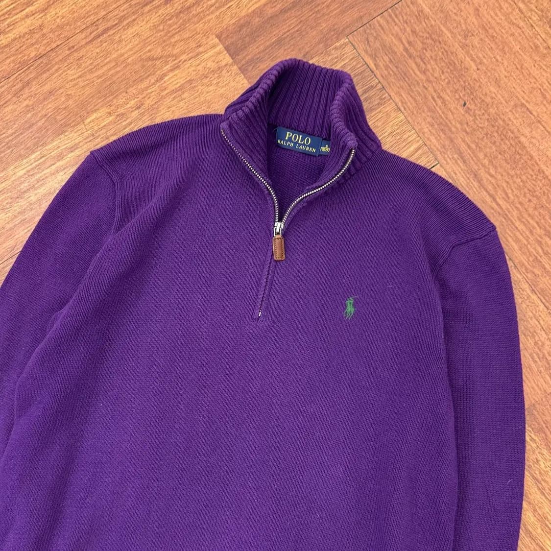 S(95) 폴로 랄프로렌 퍼플 반집업 니트  상품이미지2