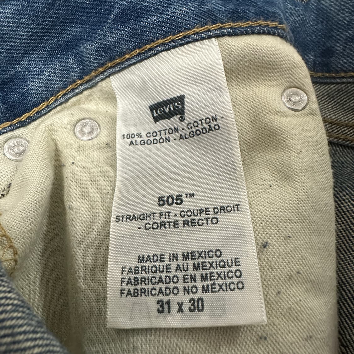 LEVI'S 505 mexico made vintage denim 상품이미지5