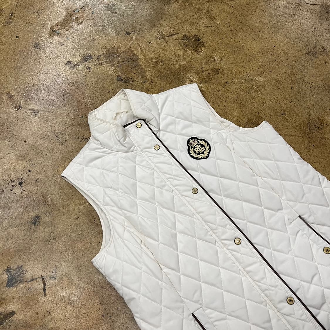 [정품/L] 폴로 랄프로렌 화이트 퀼팅 조끼 b15 상품이미지1