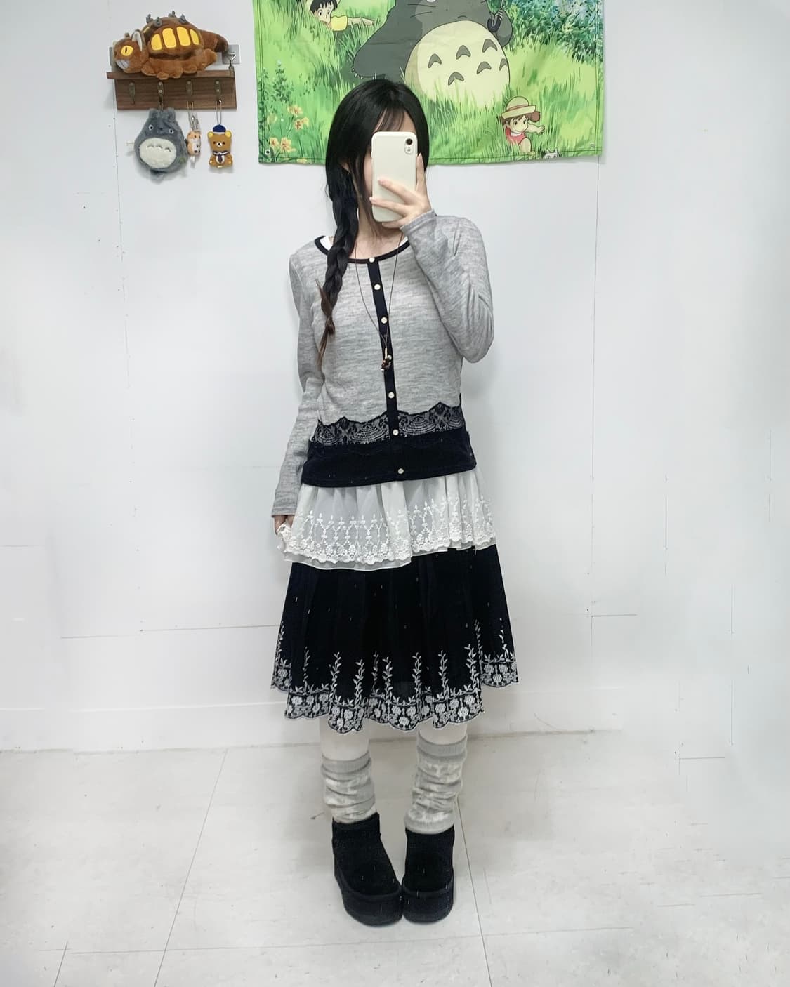 ꒰ঌ 사와코 무채색 케이프 세트 ໒꒱ 상품이미지2