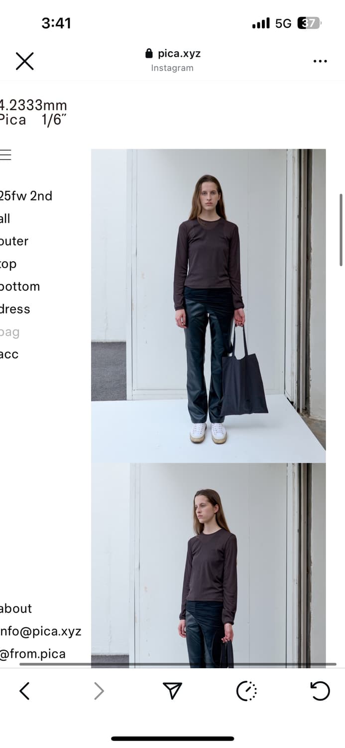 Pica double sided logo bag 차콜  상품이미지2