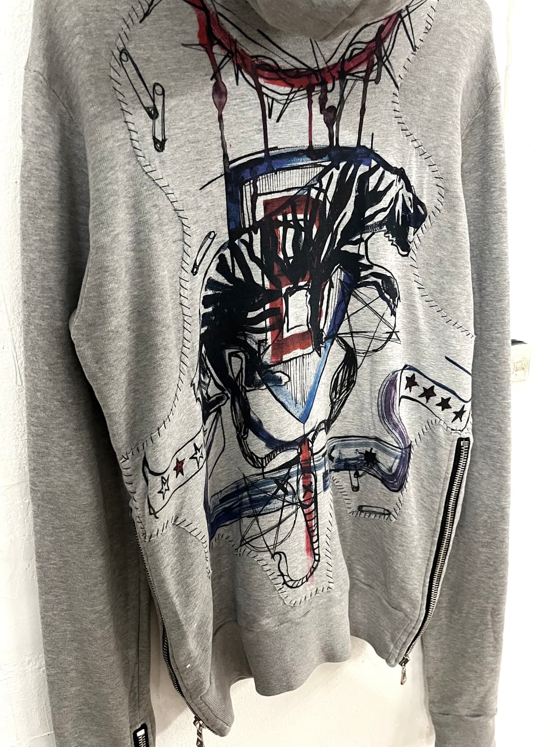 발망 2011SS 데카르넹 디스트레스드 패치 후드 집업 상품이미지9