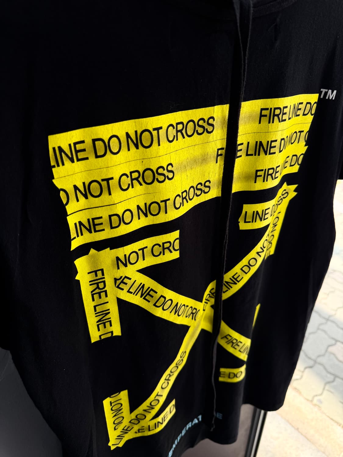 XS/ 오프화이트 테이프 애로우 반팔 티셔츠 상품이미지7