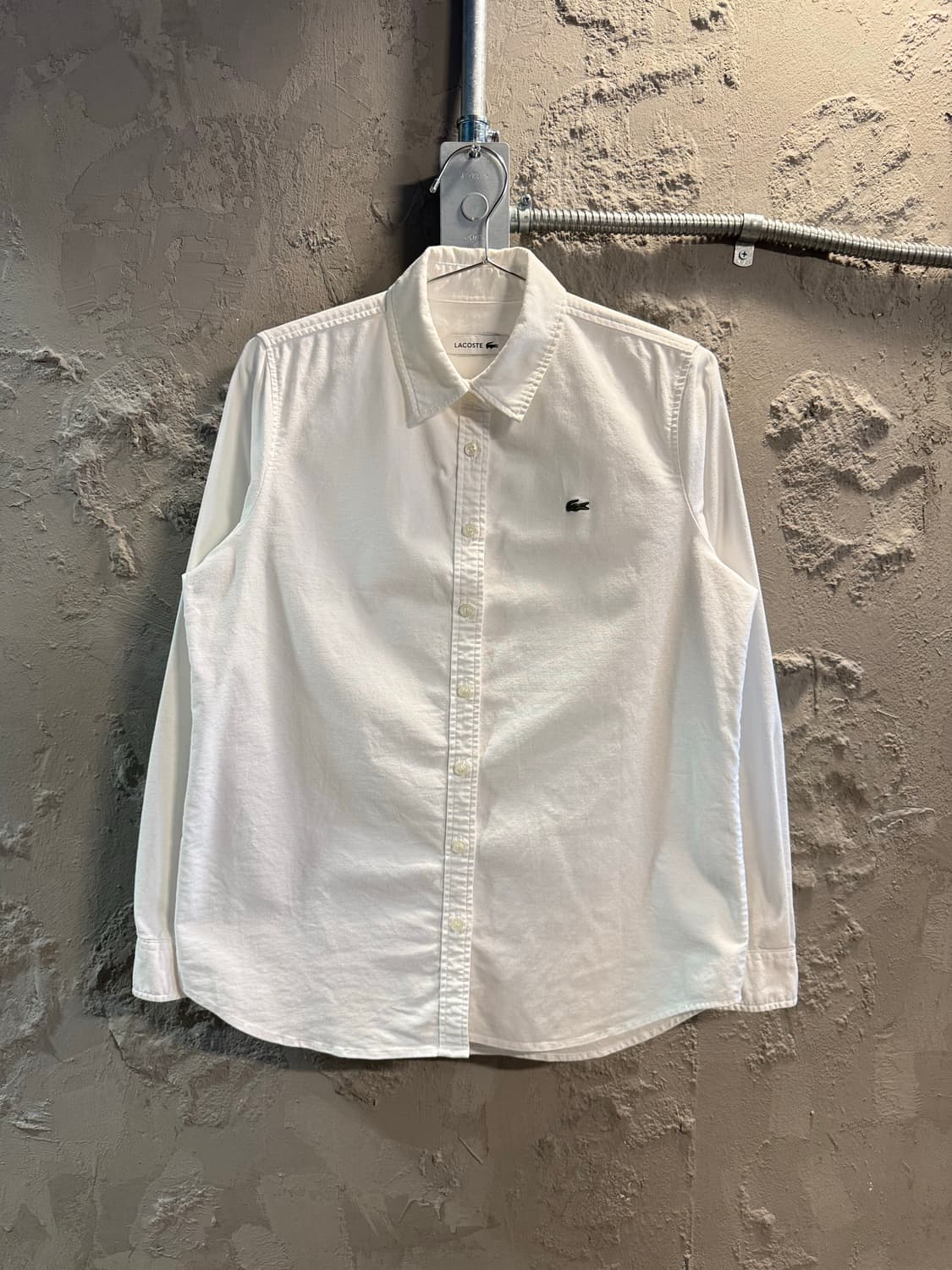 M 라코스테 LACOSTE 베이직 옥스포드 셔츠 화이트 상품이미지1