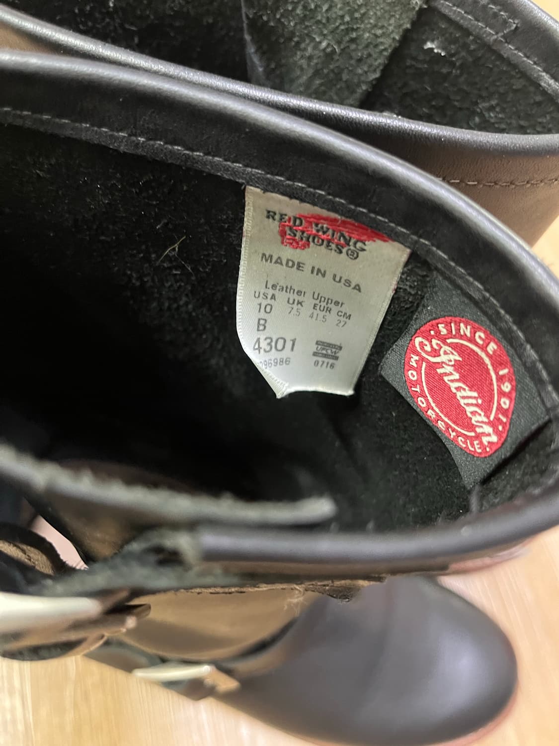 레드윙 4301 X 인디언모터사이클 엔지니어 부츠 상품이미지5