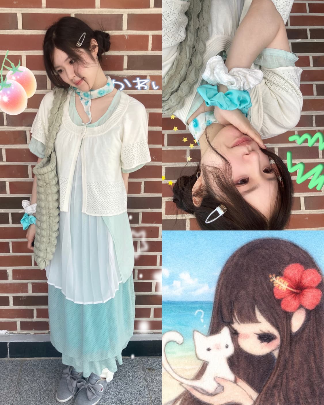 민트코어 러블리 히메 빈티지 코디세트 4pcs 상품이미지1