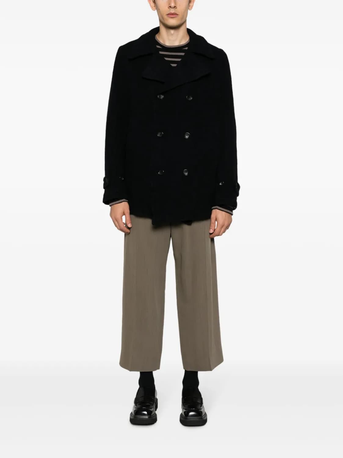 M) 꼼데가르송 셔츠 축융 울 피코트 상품이미지7