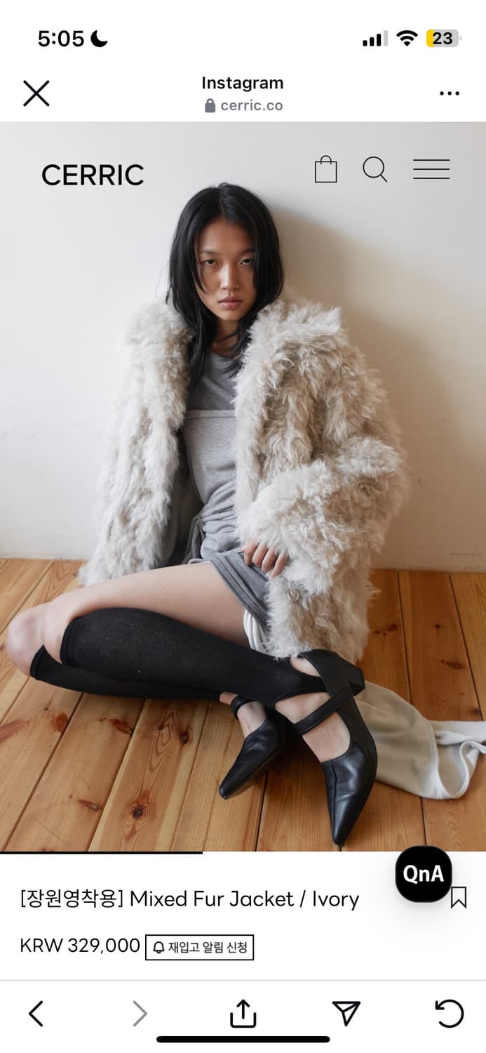 장원영 착용) 세릭 cerric 퍼자켓 Mixed FurJacket 자켓 상품이미지1