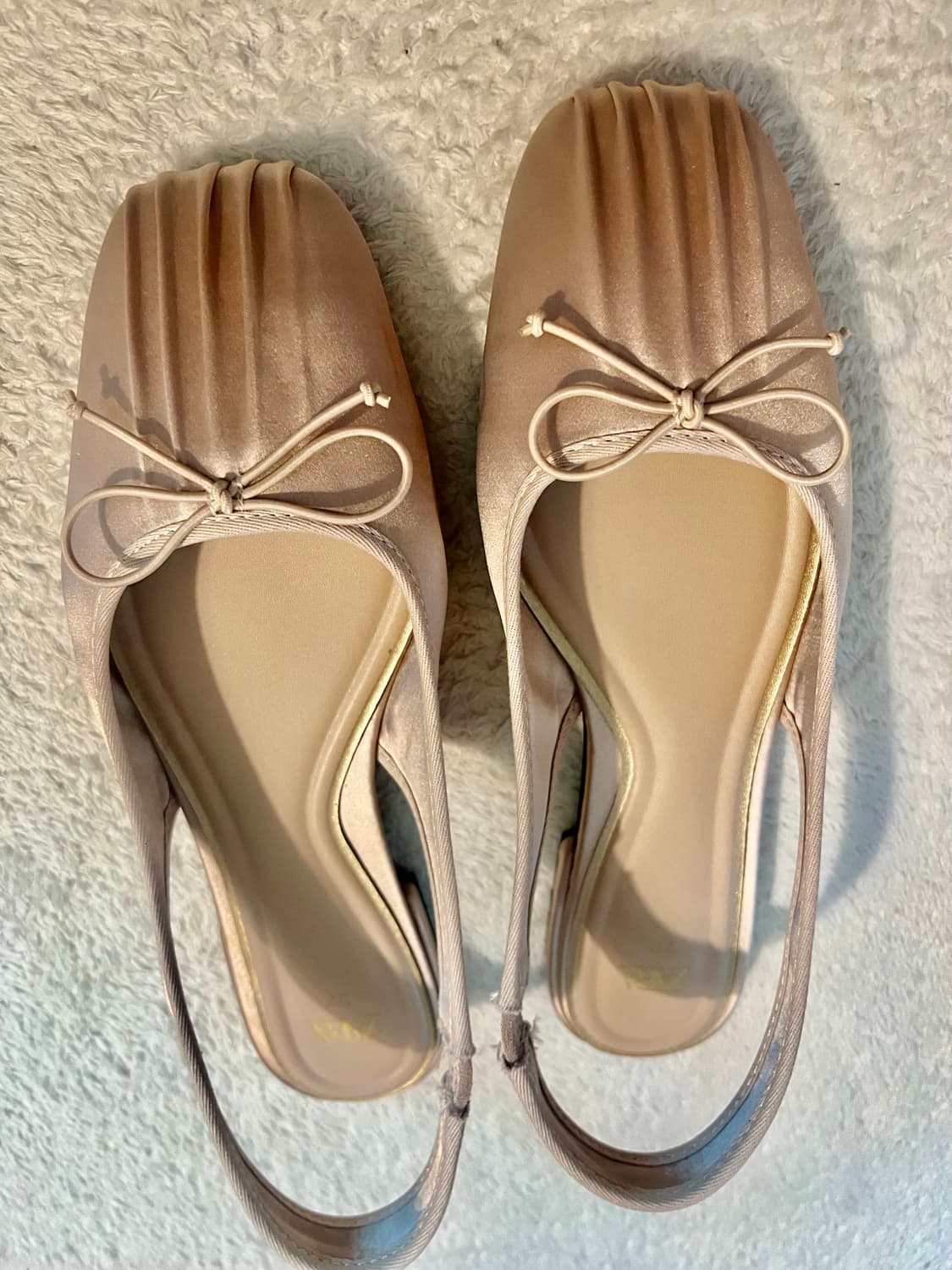 자라 새틴 리본 슬링백 235 베이지 상품이미지4