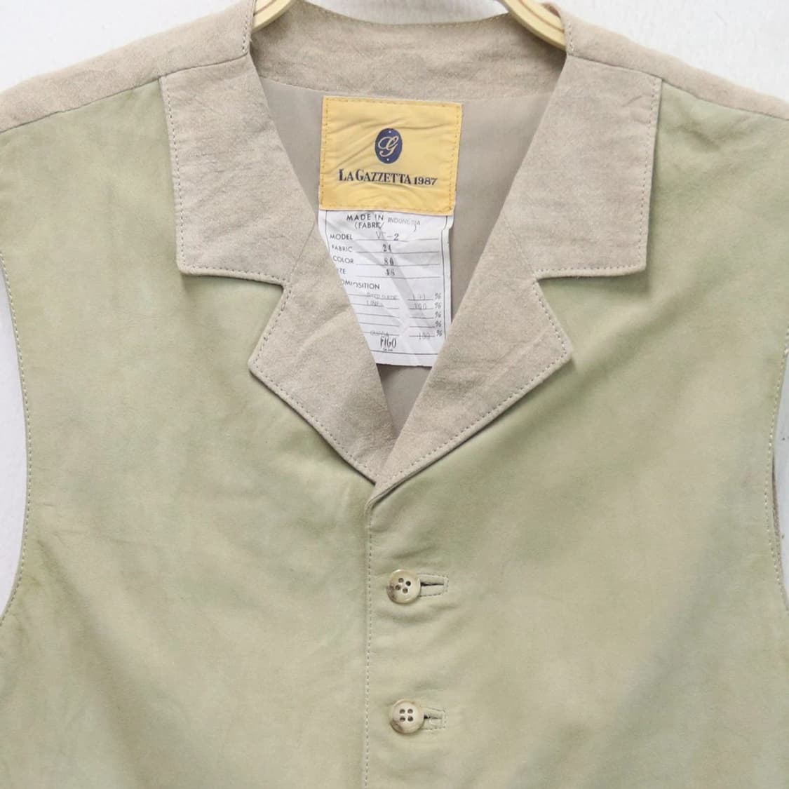 LA GAZZETTA 스웨이드 가죽 베스트 60396 상품이미지3