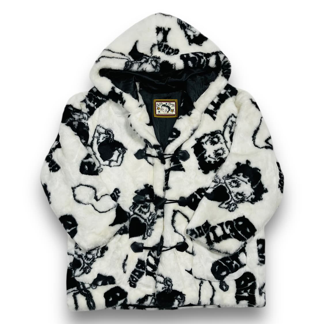 베티 붑 90s 킨키 아트 퍼 빈티지 후디 더플 코트 상품이미지2