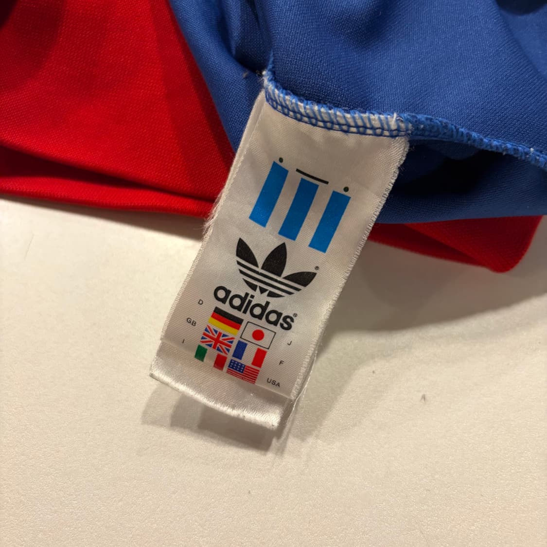 [M] 아디다스 파리 자켓 트랙탑 져지 블루/레드 삼선 D311 상품이미지7