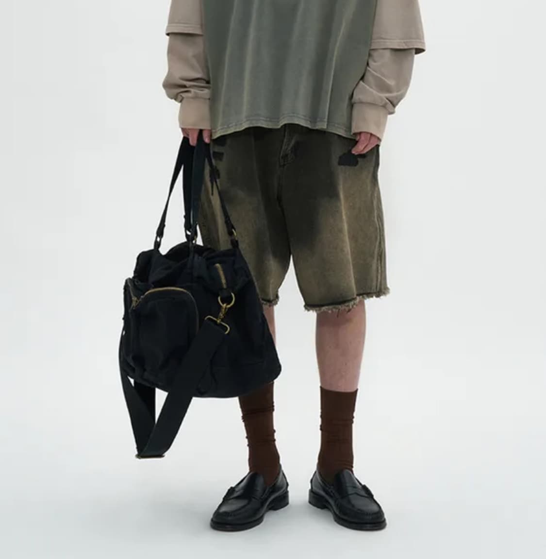 VTG 워시드 멀티 포켓 백 블랙 상품이미지2