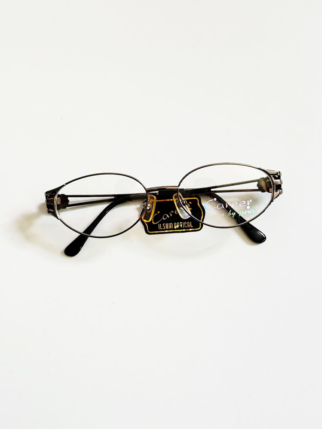 90s CAREER 건메탈 슬림 오벌 프레임 빈티지 안경 상품이미지2