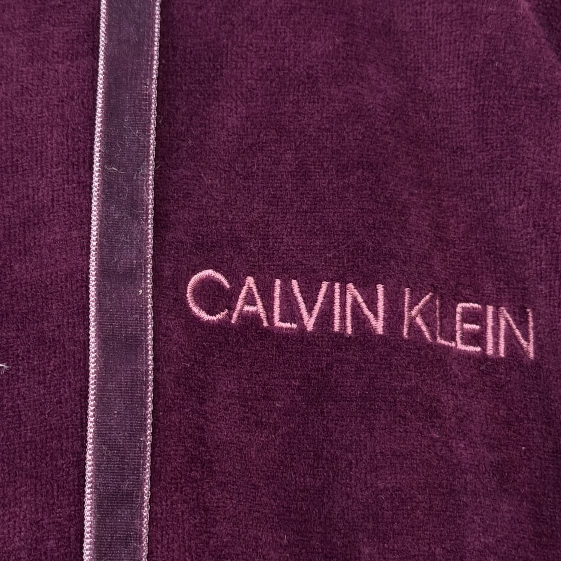 캘빈클라인 벨벳 트레이닝 후드집업 퍼플 L (w) 상품이미지4