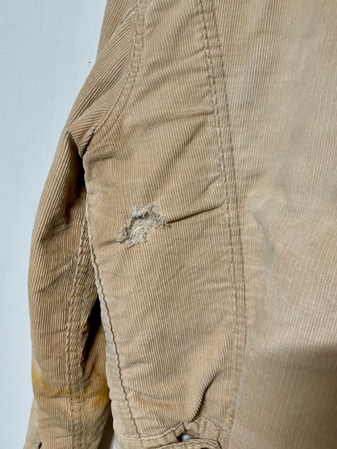 80s USA Levi's 리바이스 빈티지 코듀로이 베이지 쉐르파 자켓 상품이미지7